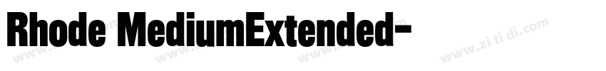 Rhode MediumExtended字体转换